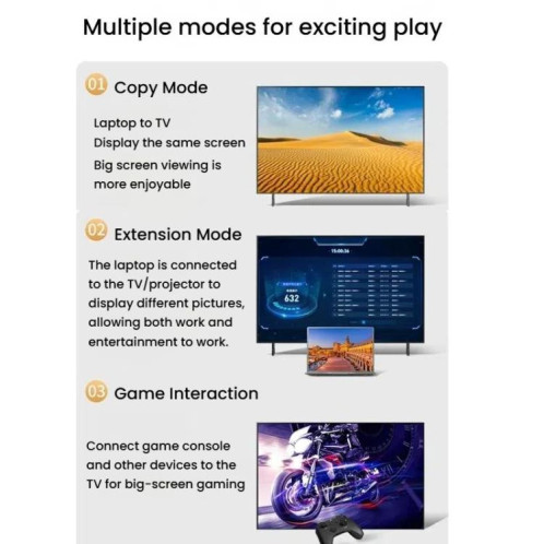 Câble HDMI 2.0 HD VegGieg V-H301 pour décodeur TV 4K 60 Hz, câble de projection vidéo pour écran d'ordinateur, longueur : 20 m SV3307771-09